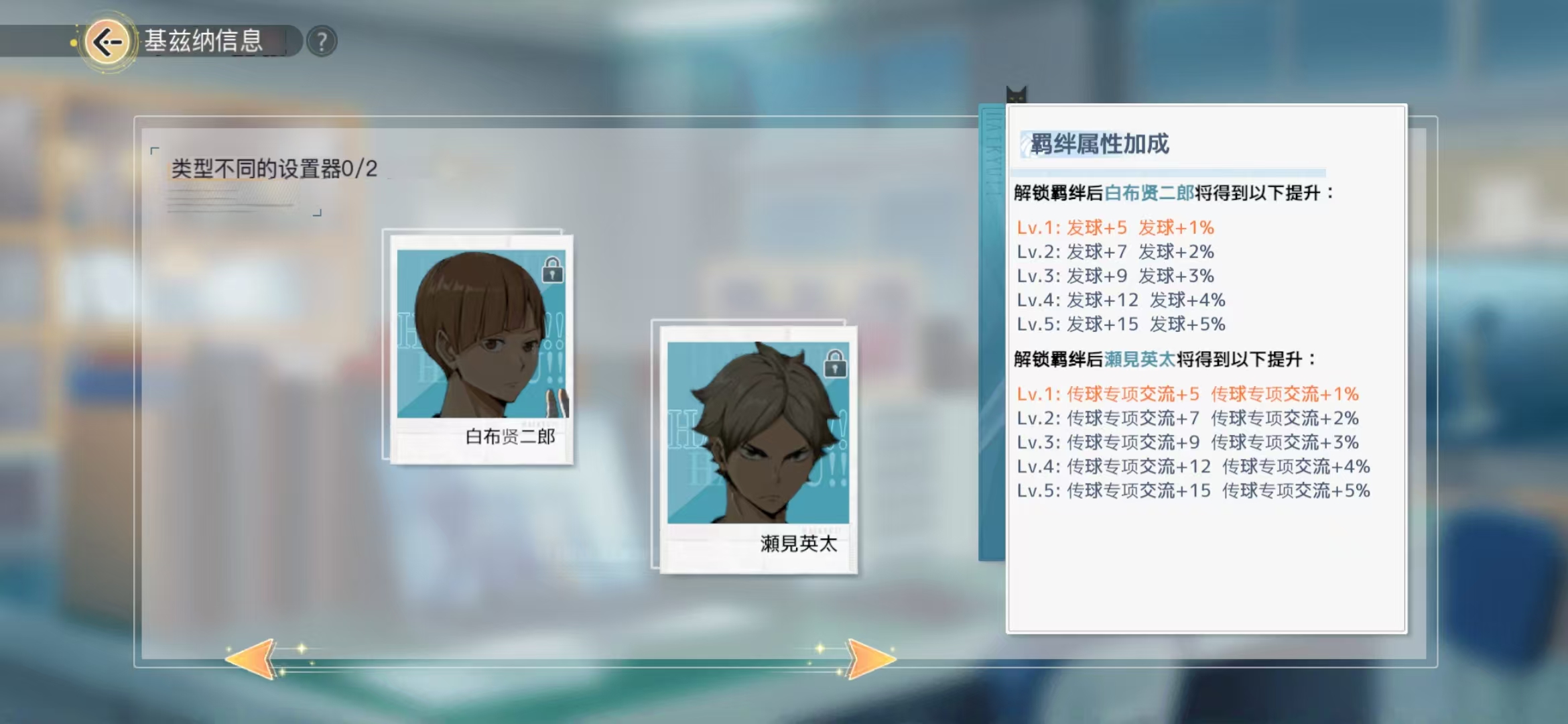 排球少年手游白泽鸟学院都有谁 排球少年新的征程白泽鸟学院成员一览