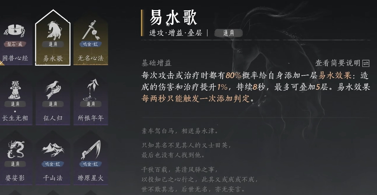 燕云十六声通用心法有哪些 燕云十六声好用的心法介绍