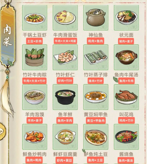 华夏千秋食谱介绍 华夏千秋食材获取 华夏千秋食谱介绍 华夏千秋食材获取