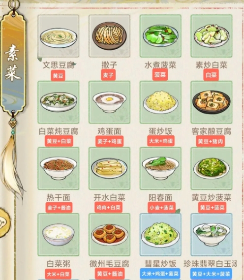 华夏千秋食谱介绍 华夏千秋食材获取 华夏千秋食谱介绍 华夏千秋食材获取