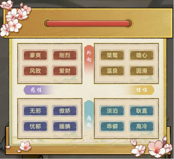 华夏千秋性格选择有什么作用 华夏千秋性格选择作用详解