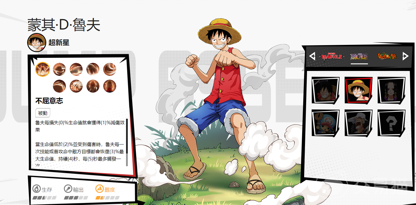 漫画群星大集结路飞好玩吗 漫画群星大集结路飞角色技能与玩法解析