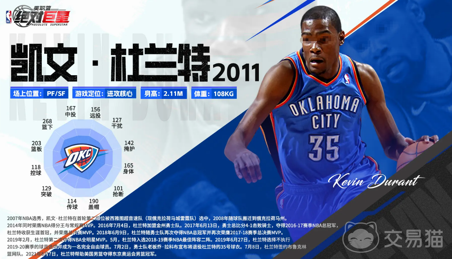 美职篮绝对巨星杜兰特 美职篮杜兰特职业生涯与成就全解析