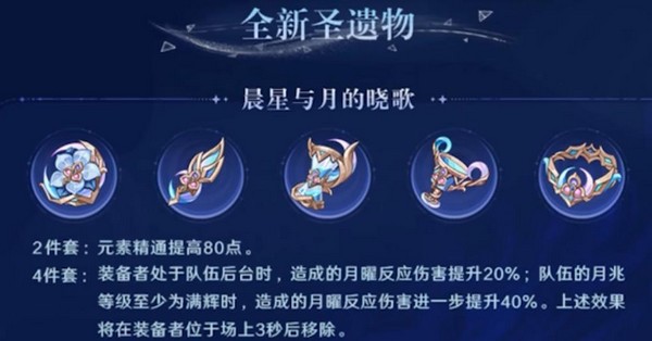 原神月之四版本圣遗物 原神全新四件套属性与适配角色深度解析