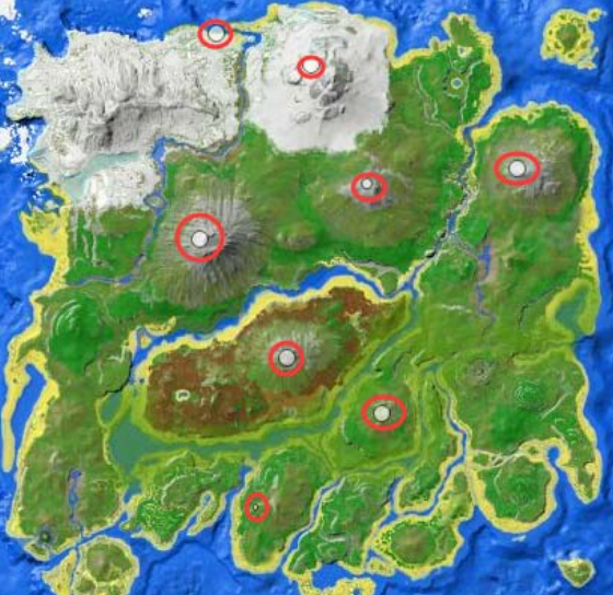 方舟生存进化手游水晶分布图大全 方舟生存进化手游全地图水晶位置详细指南