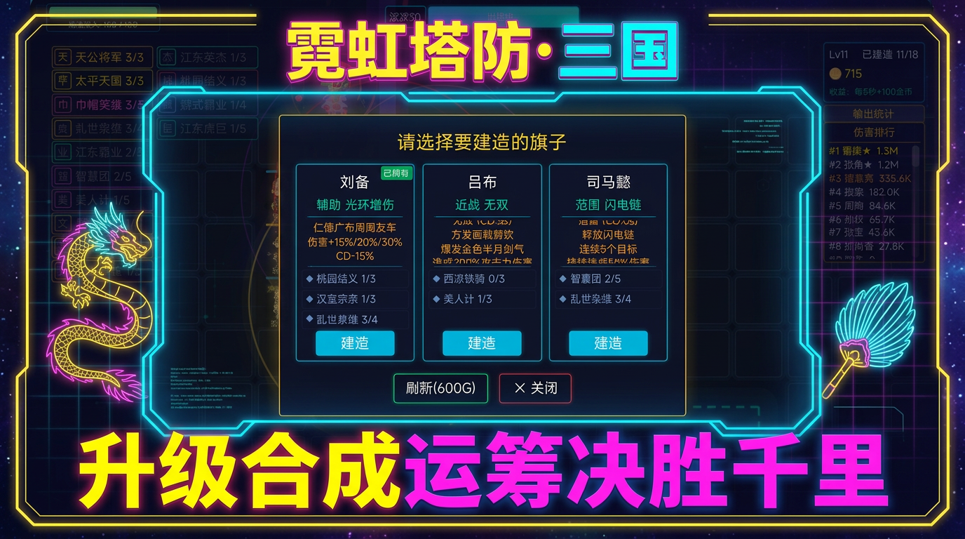 霓虹塔防三国上线时间揭晓 霓虹塔防三国正式开服日期公布