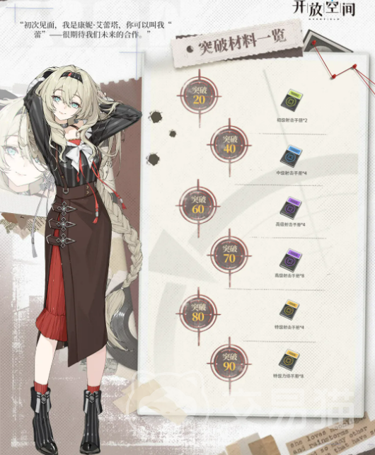 开放空间康妮艾蕾塔介绍 开放空间康妮艾蕾塔角色背景与技能解析