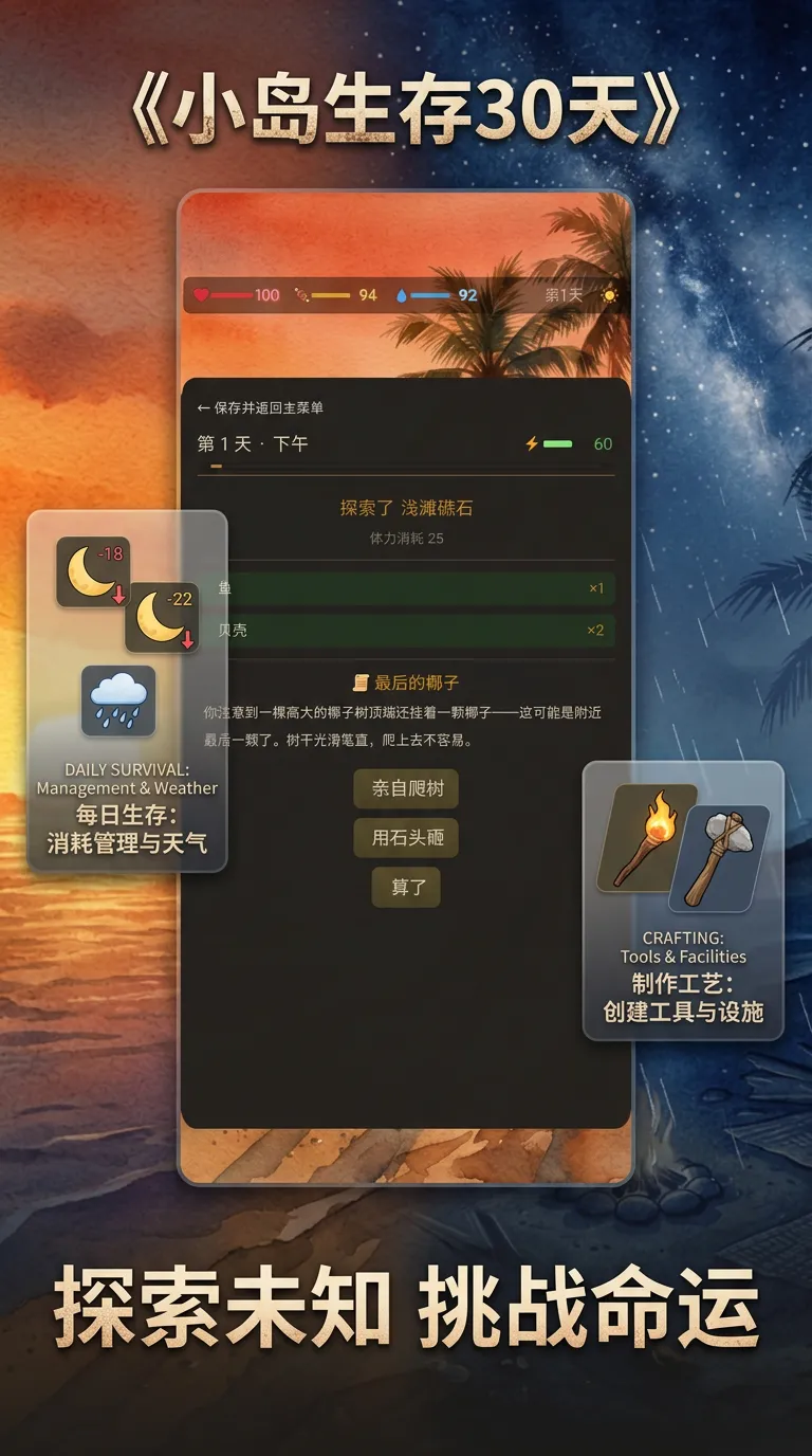 小岛生存30天手游值得玩吗？核心玩法与生存技巧全解析