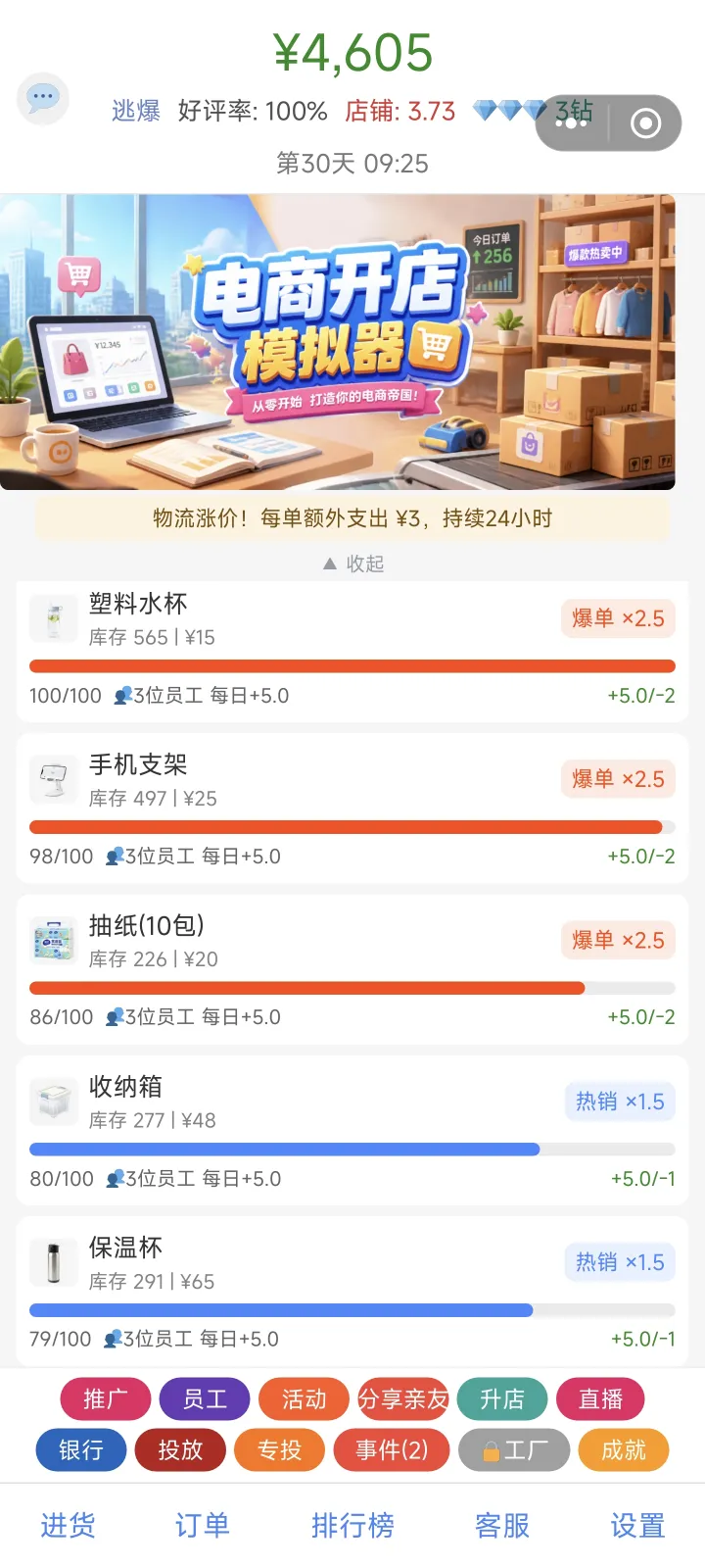 电商开网店模拟器手游随机事件应对指南 随机事件触发规律与高性价比处理策略