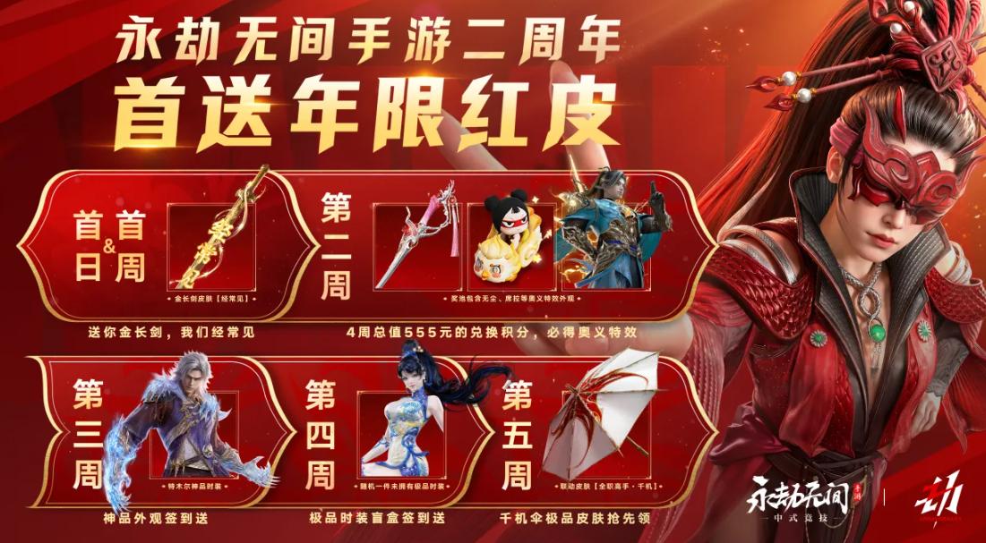 永劫无间手游二周年庆福利汇总 永劫无间手游二周年活动奖励全解析