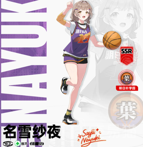 篮球少女飞跃巅峰 名雪纱夜角色强度与实战表现分析