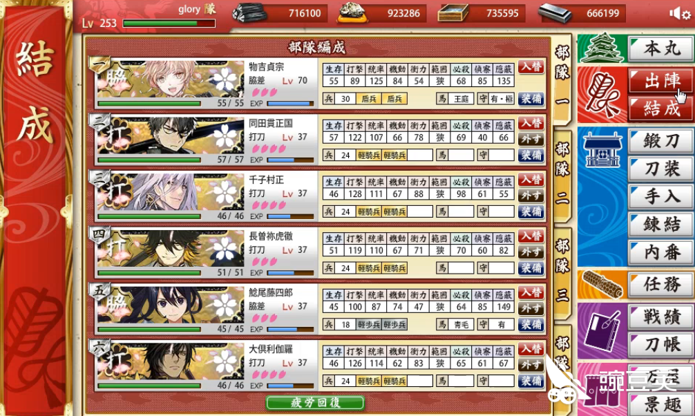 刀剑乱舞练级攻略