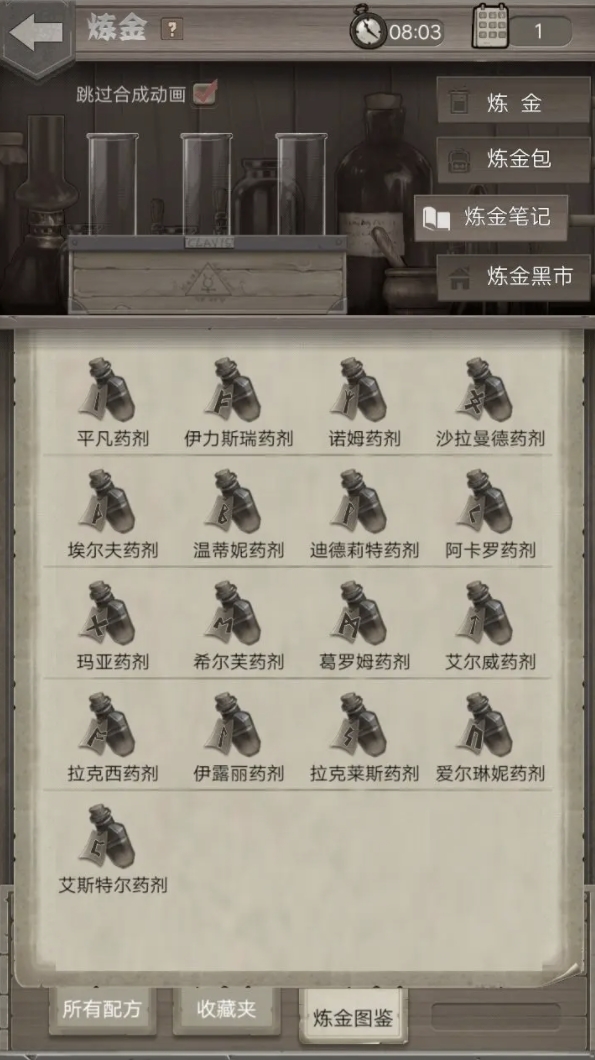 荒野日记炼金配方是什么 荒野日记炼金配方详细介绍