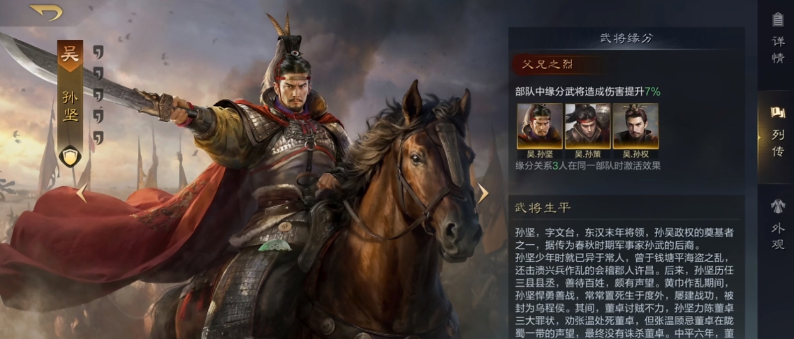 三国谋定天下孙坚怎么样,三国谋定天下孙坚强势阵容分享