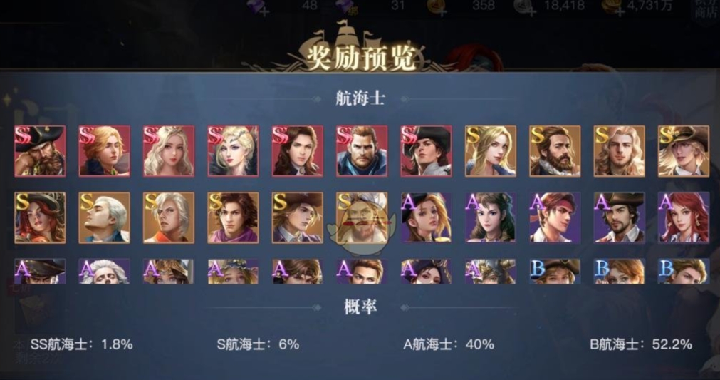 黎明之海SS航海士有哪些,黎明之海ss级航海士介绍