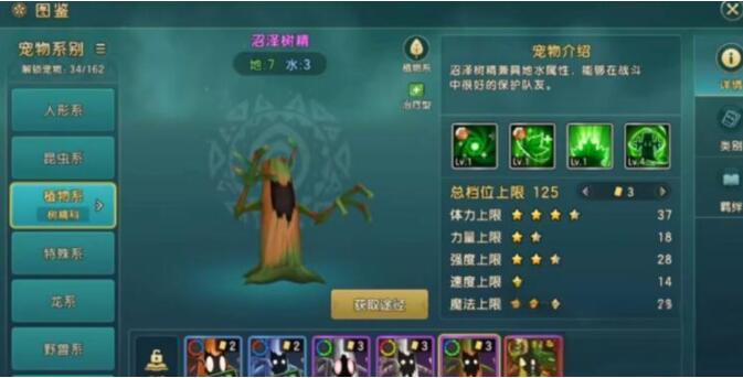 魔力宝贝复兴树精科宠物有哪些,魔力宝贝复兴树精科宠物属性介绍