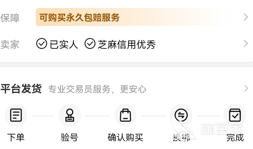 交易猫APP售后服务页面：永久包赔服务说明