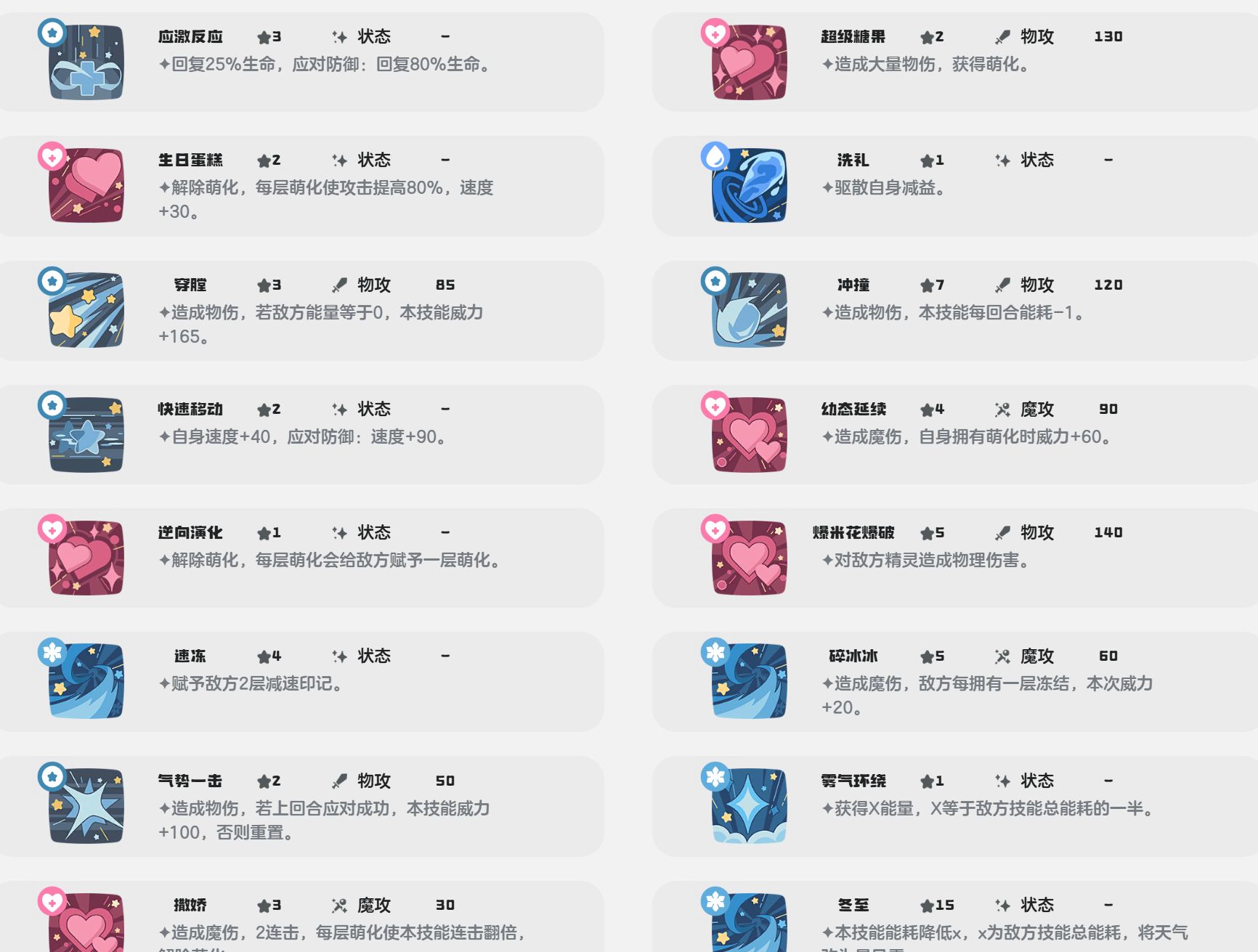 洛克王国世界雪影娃娃什么技能 洛克王国手游雪影娃娃技能分享