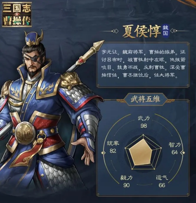 新三国志曹操传夏侯惇技能有哪些 新三国志曹操传夏侯惇武将介绍