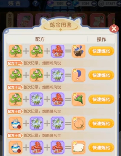 仙境传说破晓炼金配方介绍 仙境传说破晓有哪些炼金配方