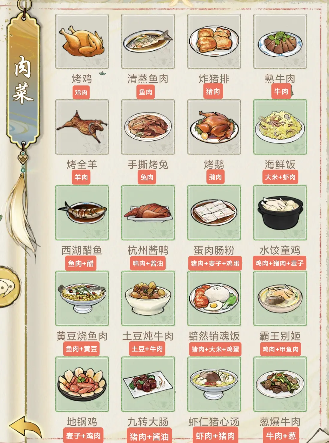 华夏千秋菜谱选择方案有哪些 华夏千秋菜谱选择建议