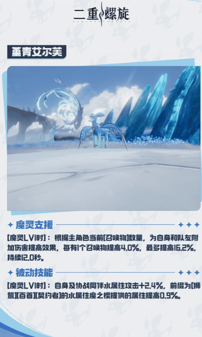 二重螺旋堇青艾尔芙魔灵技能解析 二重螺旋堇青艾尔美强度评测