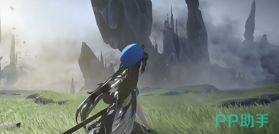 鸣潮游戏界面截图:角色战斗特写,展现高动态动作表现