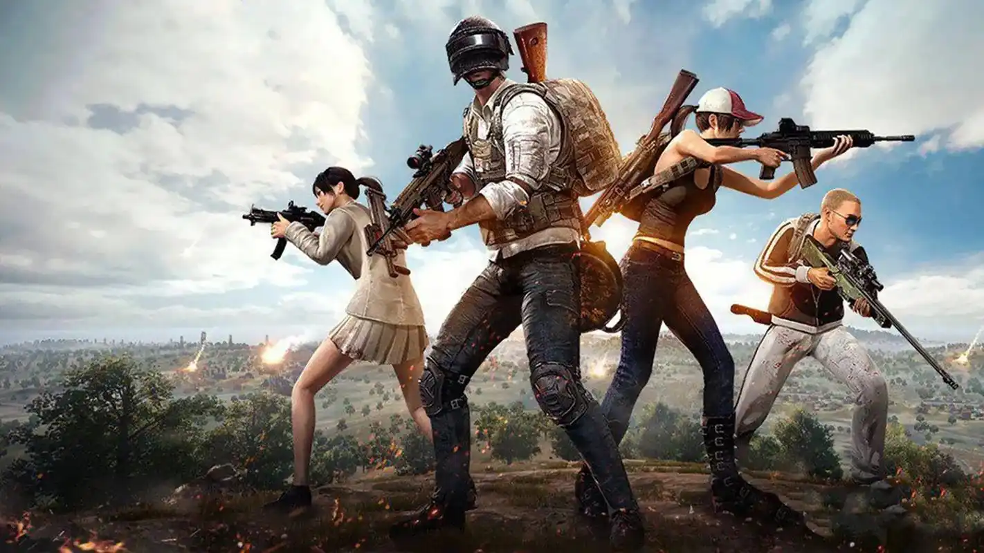PUBG游戏加速器选购指南封面图，含biubiu加速器LOGO与绝地求生游戏界面