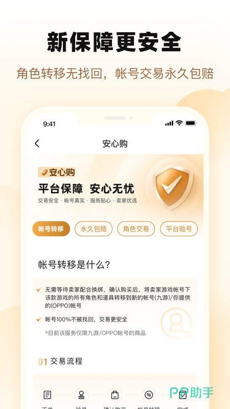 交易猫永久包赔服务说明页:三国杀账号交易保障权益示意图