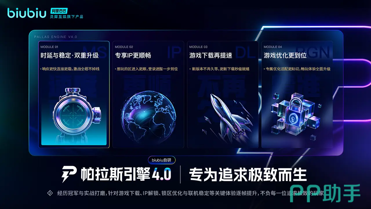 biubiu加速器 帕拉斯4.0引擎 网游加速器实测界面 最新免费网游加速器哪个好